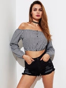 Bardot Crop Top