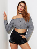Bardot Crop Top