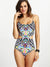 Tribal<b style="color:White;"><font size="1"> -</font></b>Print<b style="color:White;"><font size="1"> -</font></b>Lace-up One Piece Swimsuit