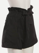 Ruffle<b style="color:White;"><font size="1"> -</font></b>Waist<b style="color:White;"><font size="1"> -</font></b>Self Tie Paperbag Shorts