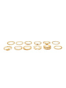 Gold<b style="color:White;"><font size="1"> -</font></b>Plated Embellished Ring Set