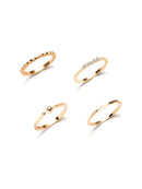 Gold<b style="color:White;"><font size="1"> -</font></b>Plated Embellished Ring Set