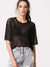 Drop<b style="color:White;"><font size="1"> -</font></b>Shoulder Boxy Sheer Mesh Top