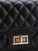 Black<b style="color:White;"><font size="1"> -</font></b>Twist Lock Crossbody Bag