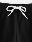 Drawstring<b style="color:White;"><font size="1"> -</font></b>Waist Dolphin Hem Shorts