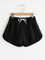 Drawstring<b style="color:White;"><font size="1"> -</font></b>Waist Dolphin Hem Shorts