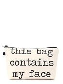 Slogan<b style="color:White;"><font size="1"> -</font></b>Print Zipper Cosmetic Bag