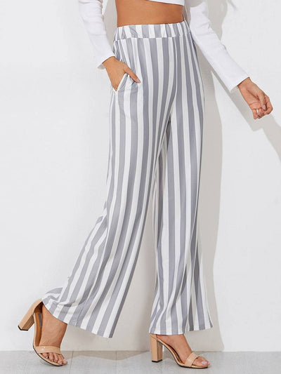 Posh Striped Wide Leg Pants