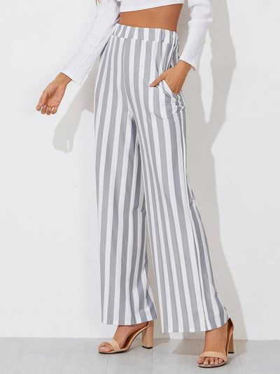 Posh Striped Wide Leg Pants