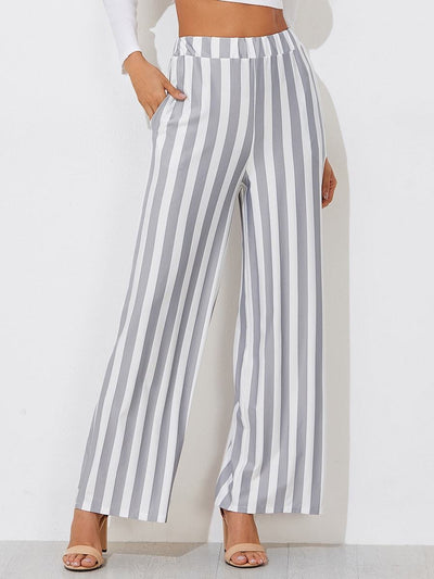 Posh Striped Wide Leg Pants