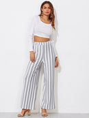 Posh Striped Wide Leg Pants