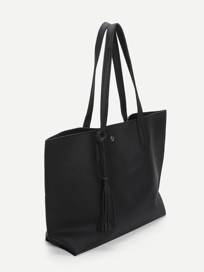 Tassel<b style="color:White;"><font size="1"> -</font></b>Detail<b style="color:White;"><font size="1"> -</font></b>PU Tote Bag