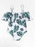 Palm<b style="color:White;"><font size="1"> -</font></b>Print<b style="color:White;"><font size="1"> -</font></b>Flounce One Piece Swimsuit