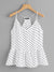 Polka<b style="color:White;"><font size="1"> -</font></b>Dot<b style="color:White;"><font size="1"> -</font></b>Ruffle Hem Cami Top