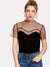 Mesh<b style="color:White;"><font size="1"> -</font></b>Panel Velvet Top