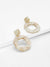 Geometric<b style="color:White;"><font size="1"> -</font></b>Design Stone Earrings 1pair