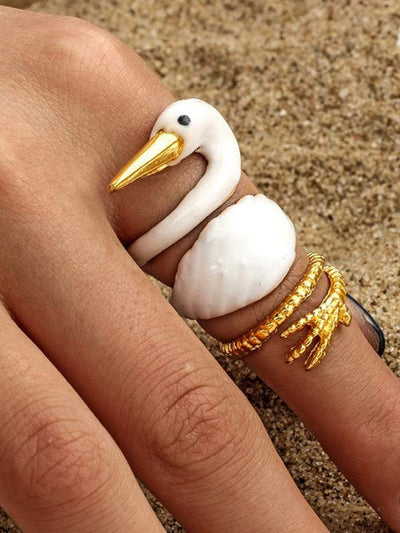 Goose<b style="color:White;"><font size="1"> -</font></b>Design Rings Set 3pcs