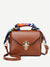 Croc<b style="color:White;"><font size="1"> -</font></b>Embossed Twilly Scarf Satchel Bag