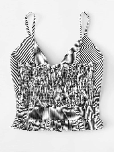 Frill<b style="color:White;"><font size="1"> -</font></b>Trim<b style="color:White;"><font size="1"> -</font></b>Knot Front Cami Top