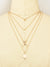 Moon & <b style="color:White;"><font size="1"> -</font></b>Round Pendant Layered Chain Necklace