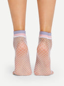 Striped<b style="color:White;"><font size="1"> -</font></b>Hem Fishnet Socks