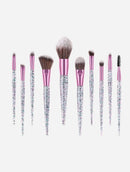 Glitter<b style="color:White;"><font size="1"> -</font></b>Handle Makeup Brush 10pcs