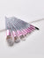 Glitter<b style="color:White;"><font size="1"> -</font></b>Handle Makeup Brush 10pcs