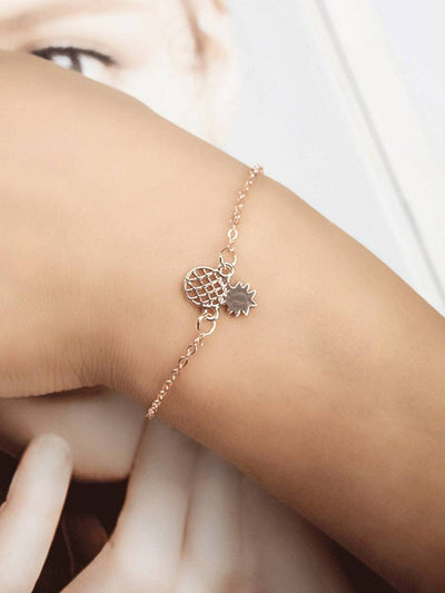 Hollow<b style="color:White;"><font size="1"> -</font></b>Pineapple Chain Bracelet 1pc