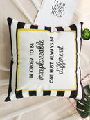 Striped<b style="color:White;"><font size="1"> -</font></b>Detail<b style="color:White;"><font size="1"> -</font></b>Slogan Print Pillowcase 1pc