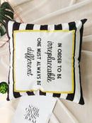 Striped<b style="color:White;"><font size="1"> -</font></b>Detail<b style="color:White;"><font size="1"> -</font></b>Slogan Print Pillowcase 1pc