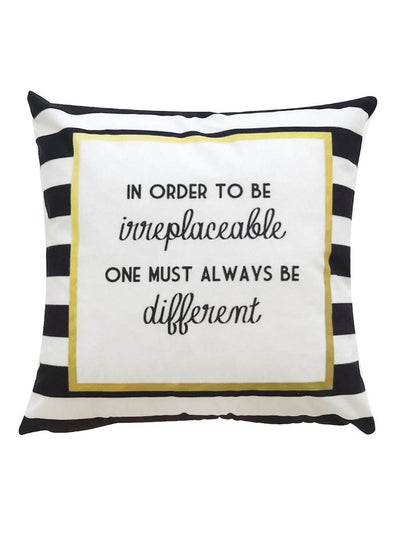 Striped<b style="color:White;"><font size="1"> -</font></b>Detail<b style="color:White;"><font size="1"> -</font></b>Slogan Print Pillowcase 1pc