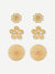 Hollow<b style="color:White;"><font size="1"> -</font></b>Flower Stud Earrings 3pairs