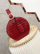 Croc<b style="color:White;"><font size="1"> -</font></b>Pattern Round Chain Bag