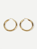 Open<b style="color:White;"><font size="1"> -</font></b>Metal Hoop Earrings 1pair