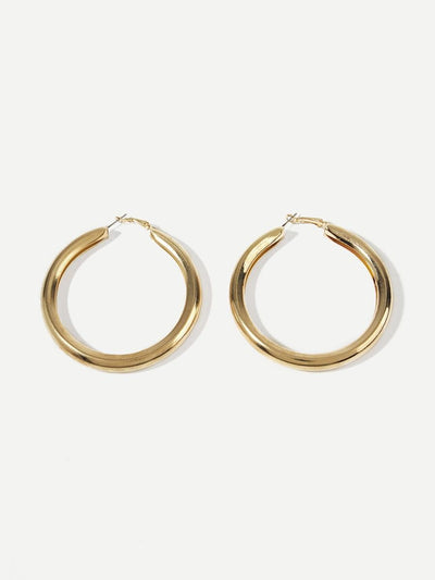 Open<b style="color:White;"><font size="1"> -</font></b>Metal Hoop Earrings 1pair