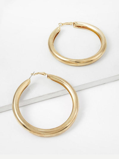 Open<b style="color:White;"><font size="1"> -</font></b>Metal Hoop Earrings 1pair