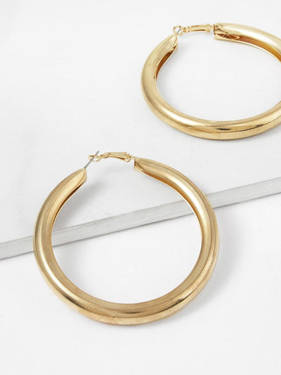 Open<b style="color:White;"><font size="1"> -</font></b>Metal Hoop Earrings 1pair