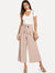 Drawstring<b style="color:White;"><font size="1"> -</font></b>Waist<b style="color:White;"><font size="1"> -</font></b>Solid Wide Leg Pants