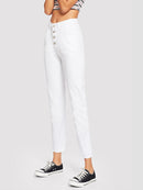 Button<b style="color:White;"><font size="1"> -</font></b>Front Skinny Jeans