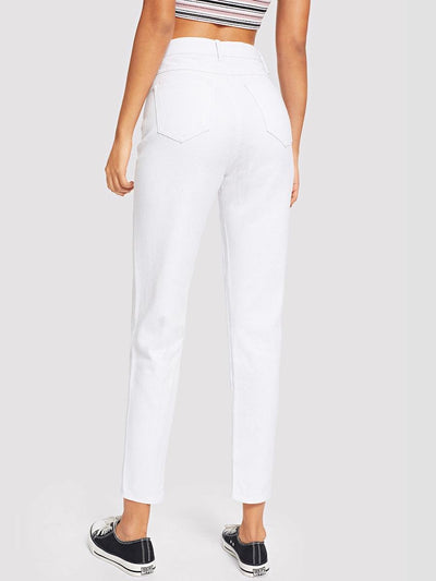 Button<b style="color:White;"><font size="1"> -</font></b>Front Skinny Jeans