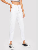 Button<b style="color:White;"><font size="1"> -</font></b>Front Skinny Jeans