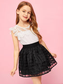 Girls<b style="color:White;"><font size="1"> -</font></b>A-Line Mesh Skirt