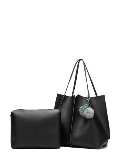 Pom<b style="color:White;"><font size="1"> -</font></b>Pom<b style="color:White;"><font size="1"> -</font></b>Charm Tote Bag With Clutch