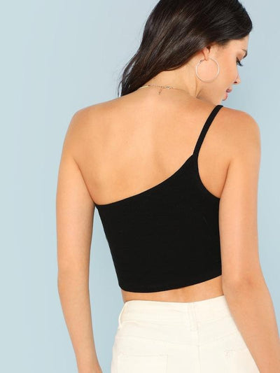 One<b style="color:White;"><font size="1"> -</font></b>Shoulder Rib-knit Top