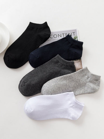 Men<b style="color:White;"><font size="1"> -</font></b>Plain Ankle Sock 5pairs