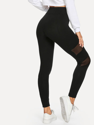 Mesh Contrast Leggings