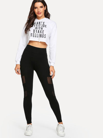 Mesh Contrast Leggings