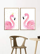 Flamingo<b style="color:White;"><font size="1"> -</font></b>Print Wall Art 2pcs