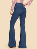 Tie<b style="color:White;"><font size="1"> -</font></b>Waist Flare Leg Jeans