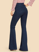 Tie<b style="color:White;"><font size="1"> -</font></b>Waist Flare Leg Jeans